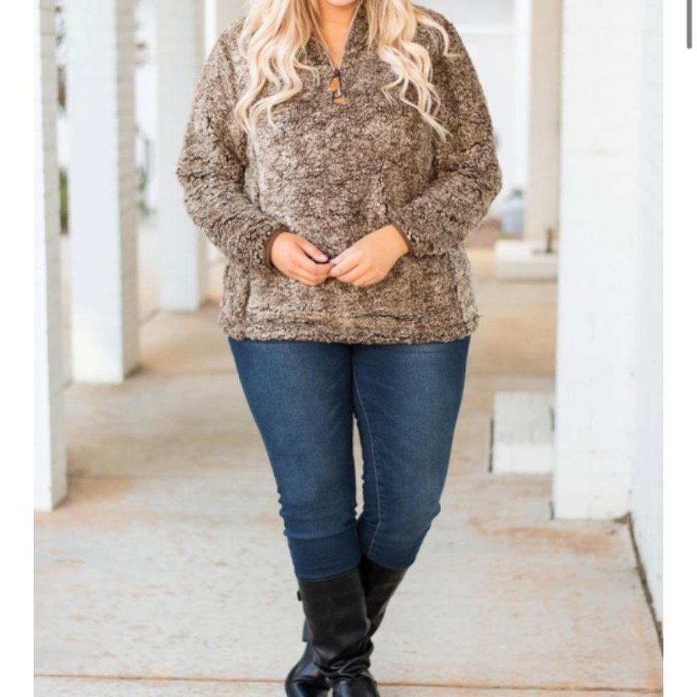 Grey Chic Soul Teddy Pullover - image 1
